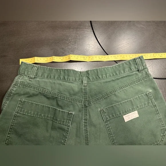 Vintage Guess high waisted army green denim shorts - Picture 3 of 5